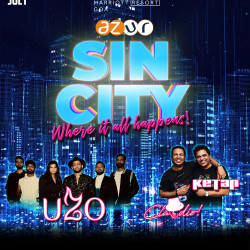 This weekend is gonna get HOT.
Uzo the band, Claudio & Ketan,
Need we say more.
 “What happens in Sin City, stays in Sin City!”
#seeyouwhenwedo #goa #djclaudio #thesoulshifter #uzogoa #azurgoamarriott