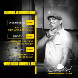 Schedule for the week.
#seeyouwhenido #djclaudio #goa #sohogoa #humansofeco #b2tb #thebarflygoa